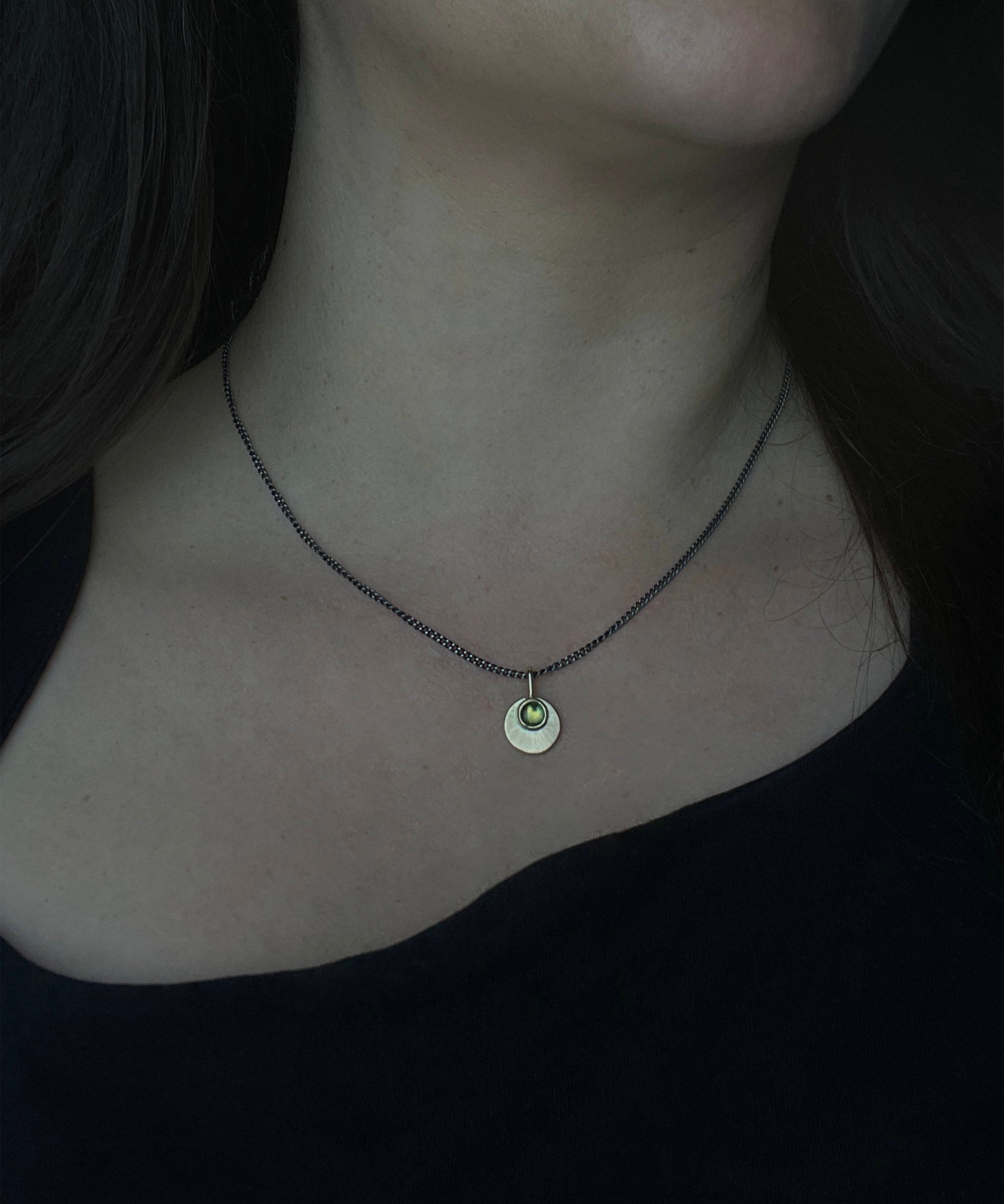 Australian Sapphire Gold Aura Pendant