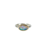 Horizon-Set Crystal Opal Ring sz P