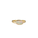 Horizon-Set Crystal Opal Gold Ring