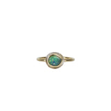 Dark Opal Gold Halo Ring