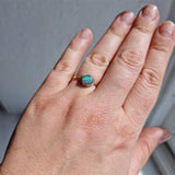 Dark Opal Gold Halo Ring