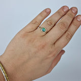 Dark Opal Gold Halo Ring