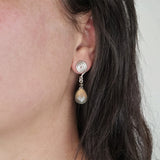 Labradorite Spiral Earrings