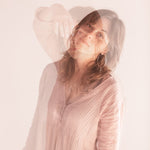 Emily Eliza Arlotte Handcrafted Fine Jewellery - Editorial Photoshoot Cassie Sullivan Photography Model Double Exposure Sterling Silver Venus Symbol Large Oversized Hoop Earrings Feminine Feminism Feminist Female Femme Boho Bohemian Witchy Style Fashion