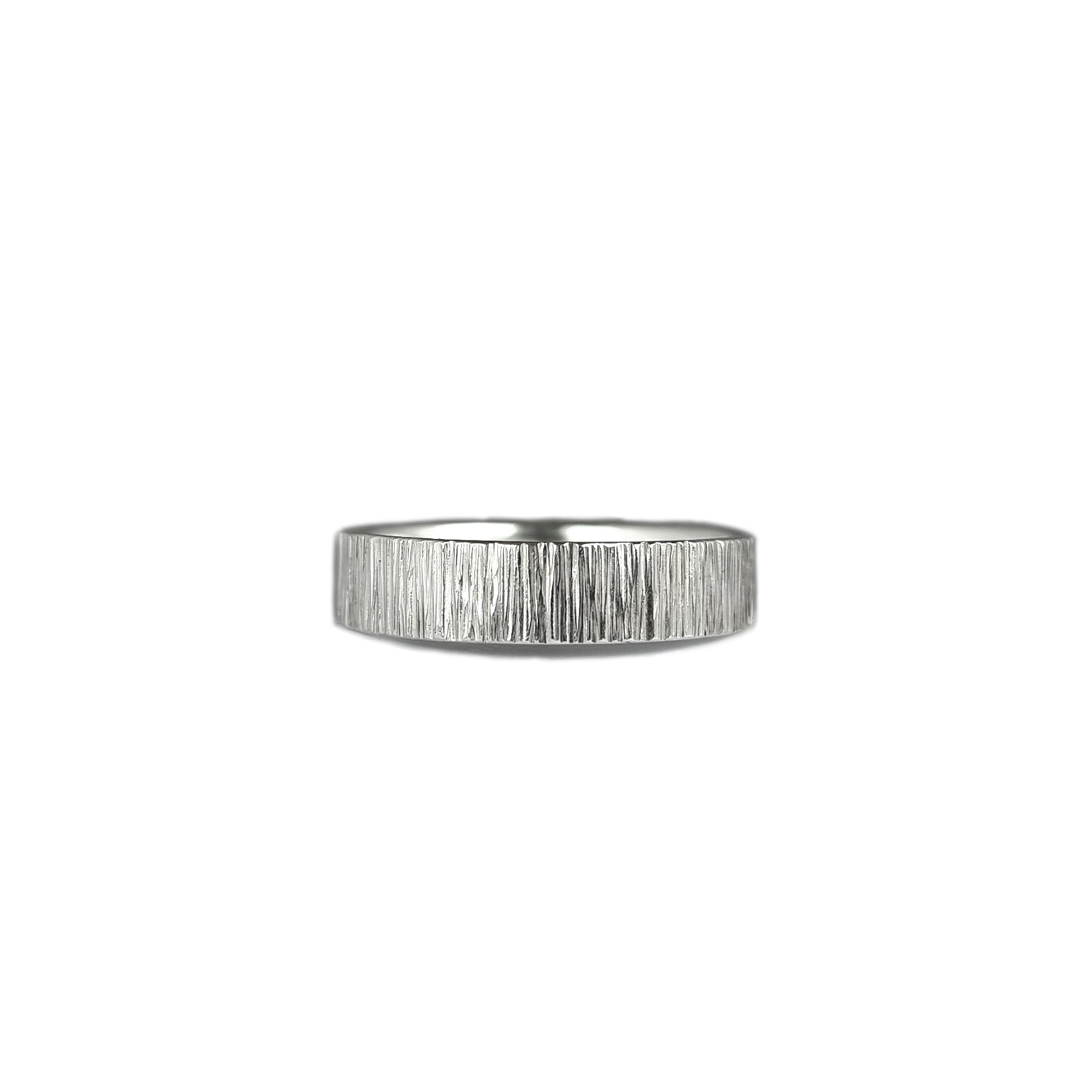 Emily Eliza Arlotte Jewellery - Gender Neutral Unisex Genderless Textured Sterling Silver Ring Mens jewelry Handmade Wedder Wedding Band Marriage Simple Contemporary Handmade Handcrafted Made in Tasmania Australia Ethical Eco Environmentally Friendly
