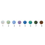 Coloured number chart of the opal colour options by Emily Eliza Arlotte handcrafted Fine Jewellery