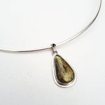 Emily Eliza Arlotte handcrafted Fine Jewellery - Contemporary Meteorite Pendant Necklace Choker Sterling Silver Black Spinel Tasmanian