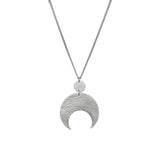 Emily Eliza Arlotte Handcrafted Fine Jewellery - Handmade Australian Tasmanian Jewelry Ethically Made Sustainable Recycled Sterling Silver Charm Necklace Half Moon Crescent Celestial Goddess Pendant Contemporary Dainty Statement Unique Trendy Modern Necklace Boho Bohemian Gypsy Witchy Alternative Style Festival Fashion
