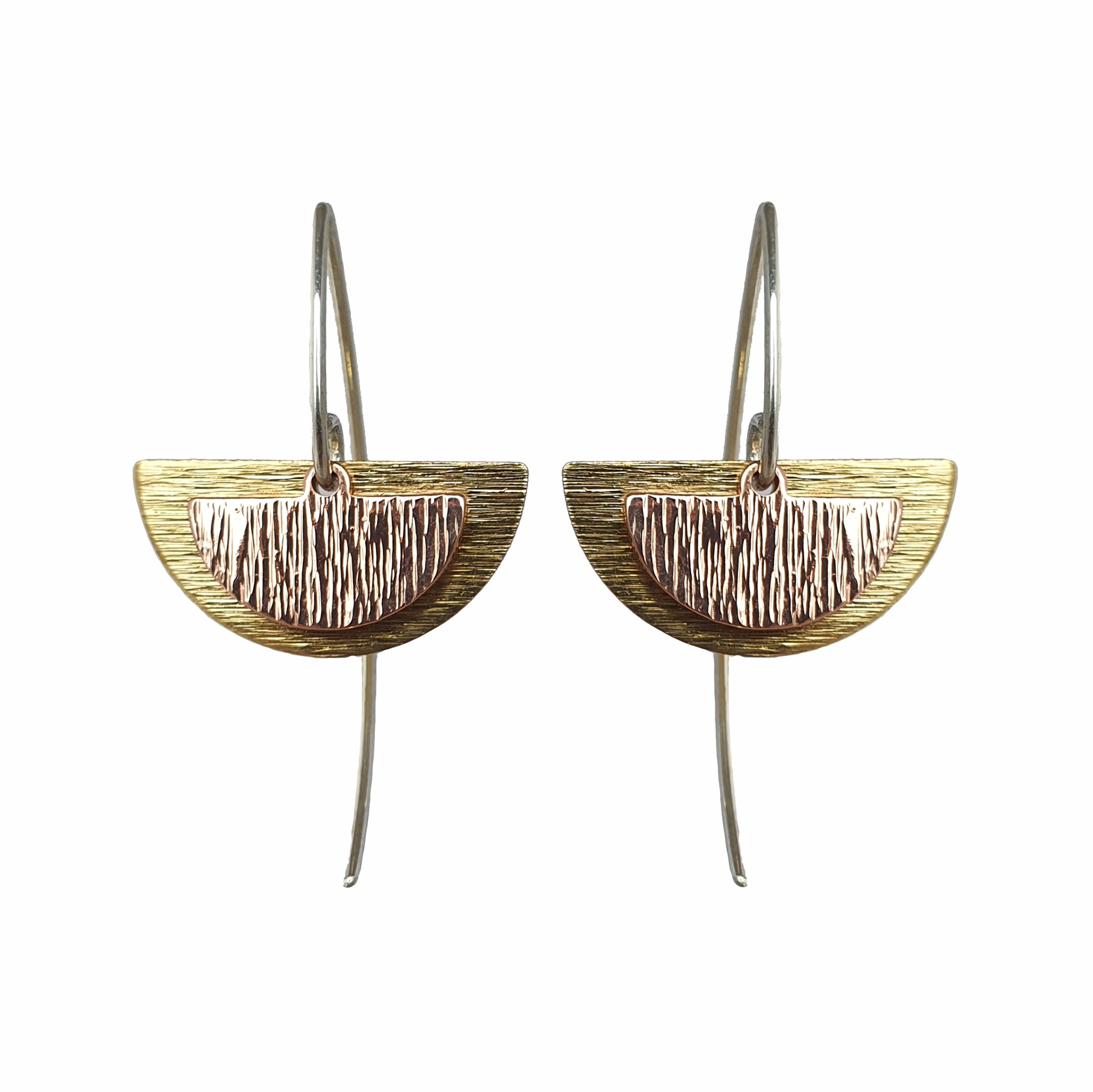 Emily Eliza Arlotte Handcrafted Fine Jewellery - Handmade Australian Tasmanian Jewelry Ethically Made Sustainable Recycled Sterling Silver Brass Copper Hook Charm Arc Earrings Half Moon Art Deco Contemporary Dainty Statement Unique Trendy Modern Necklace Boho Bohemian Gypsy Witchy Alternative Style Festival Fashion