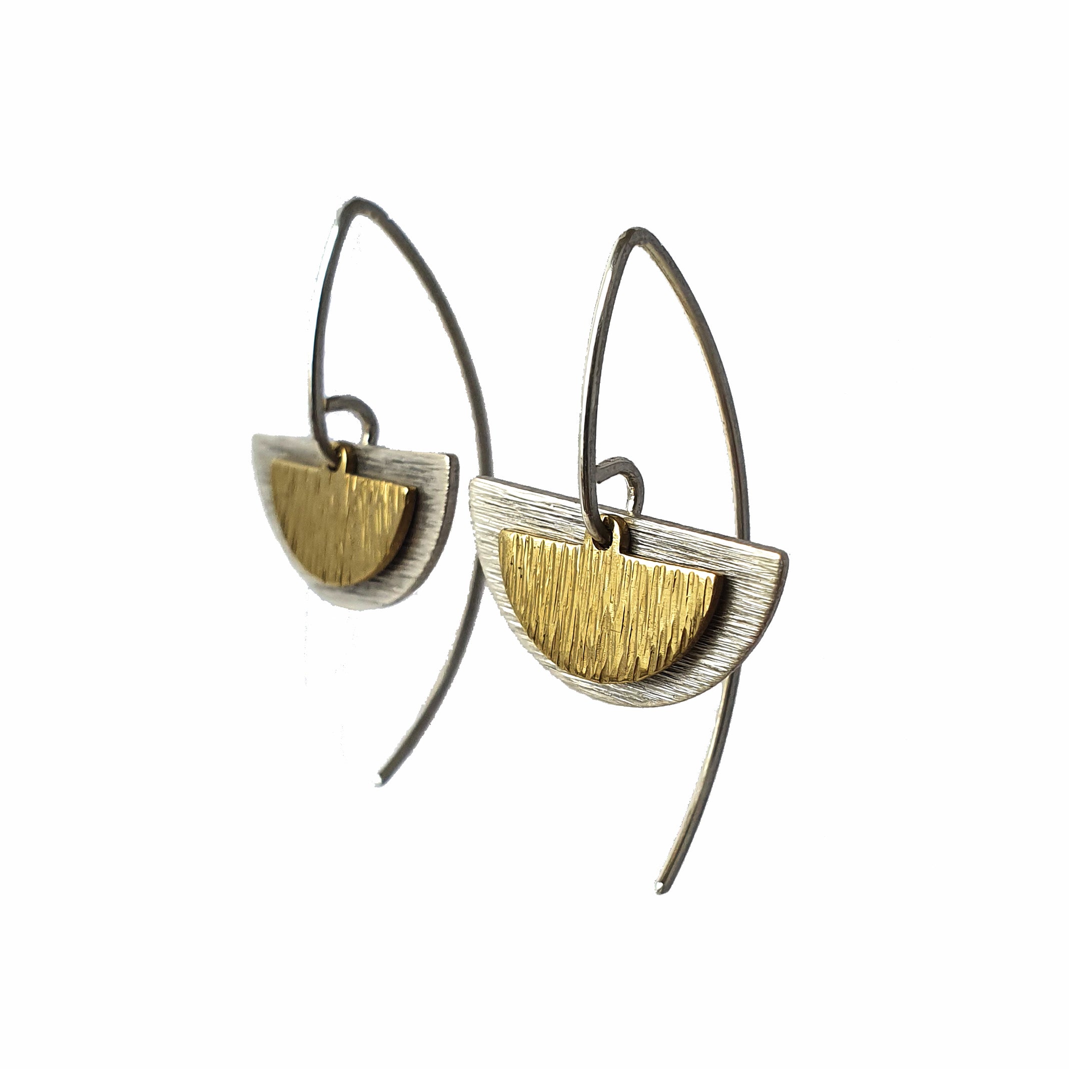 Emily Eliza Arlotte Handcrafted Fine Jewellery - Handmade Australian Tasmanian Jewelry Ethically Made Sustainable Recycled Sterling Silver Brass Copper Hook Charm Arc Earrings Half Moon Art Deco Contemporary Dainty Statement Unique Trendy Modern Necklace Boho Bohemian Gypsy Witchy Alternative Style Festival Fashion