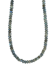 Emily Eliza Arlotte Handcrafted Fine Jewellery - Handmade Australian Tasmanian Jewelry Ethically Made Sustainable Recycled Sterling Silver Chain Labradorite Bead Beaded Choker Necklace Contemporary Dainty Statement Unique Trendy Modern Necklace Boho Bohemian Gypsy Witchy Alternative Style Festival Fashion