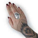 Emily Eliza Arlotte Handcrafted Fine Jewellery - Handmade Australian Tasmanian Jewelry Quartz Inclusions Gemstone Crystal Recycled Sterling Silver Ring Contemporary Chunky Statement Unique Trendy Modern Necklace Boho Bohemian Gypsy Witchy Alternative Style Festival Fashion Shop Online Boutique 